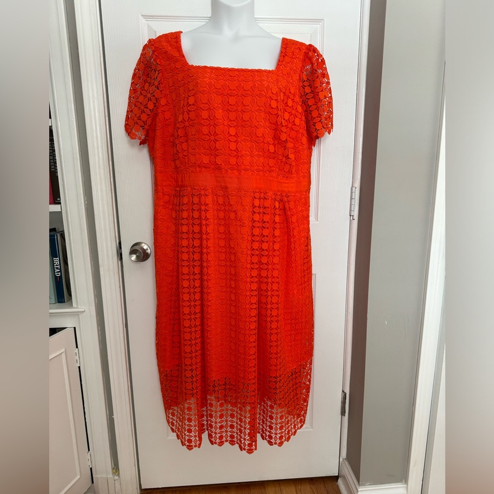 Talbots fit and flare lace dress, size 20